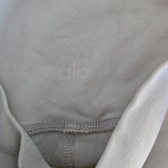 Alo Yoga Leggings Womens XS High Waist Stretch Mesh Panel Epic Blue Gym Training - Picture 6 of 9